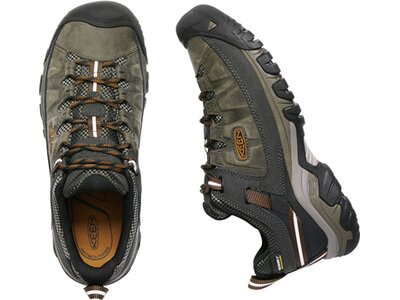 KEEN Herren Multifunktionsschuhe Herren Wanderschuhe Targhee III WP Black Olive/Golden Brown Schwarz