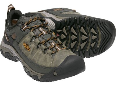 KEEN Herren Multifunktionsschuhe Herren Wanderschuhe Targhee III WP Black Olive/Golden Brown Schwarz