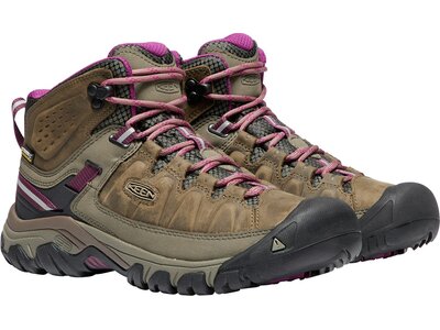 KEEN Damen Multifunktionsstiefel Damen Wanderschuhe Targhee III Mid WP Weiß/Boysenberry Braun