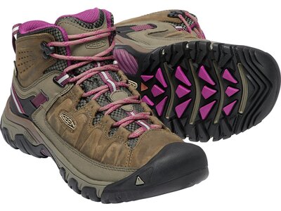 KEEN Damen Multifunktionsstiefel Damen Wanderschuhe Targhee III Mid WP Weiß/Boysenberry Braun