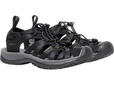 KEEN Damen Sandalen WHISPER W-BLACK/MAGNET Schwarz