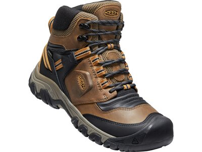 KEEN Herren Multifunktionsstiefel RIDGE FLEX MID WP M-BISON/GOLDEN BROWN Braun