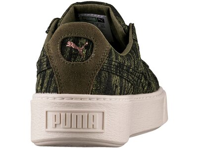 PUMA Damen Sneakers Basket Platform Velvet Rope Grün
