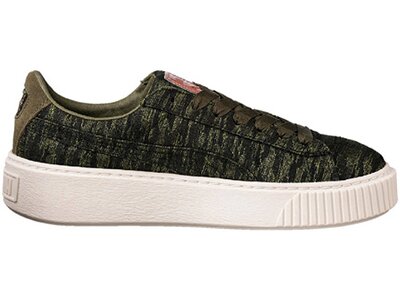 PUMA Damen Sneakers Basket Platform Velvet Rope Grün