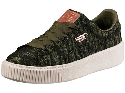 PUMA Damen Sneakers Basket Platform Velvet Rope Grün