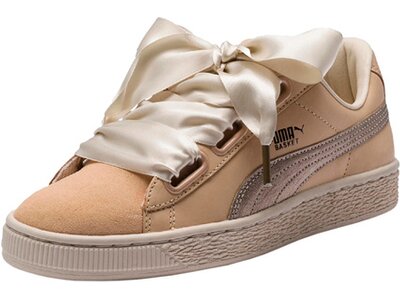 PUMA Damen Sneakers Basket Heart up Braun