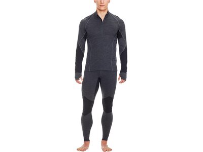 ICEBREAKER Merino Herren Shirt BodyfitZONE Winter Zone Long Sleeve Half Zip Langarm Schwarz