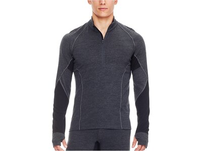 ICEBREAKER Merino Herren Shirt BodyfitZONE Winter Zone Long Sleeve Half Zip Langarm Schwarz