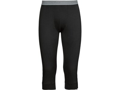 ODLO Herren Funktionsunterhose Pants 3/4 Natural 100% Merino Schwarz