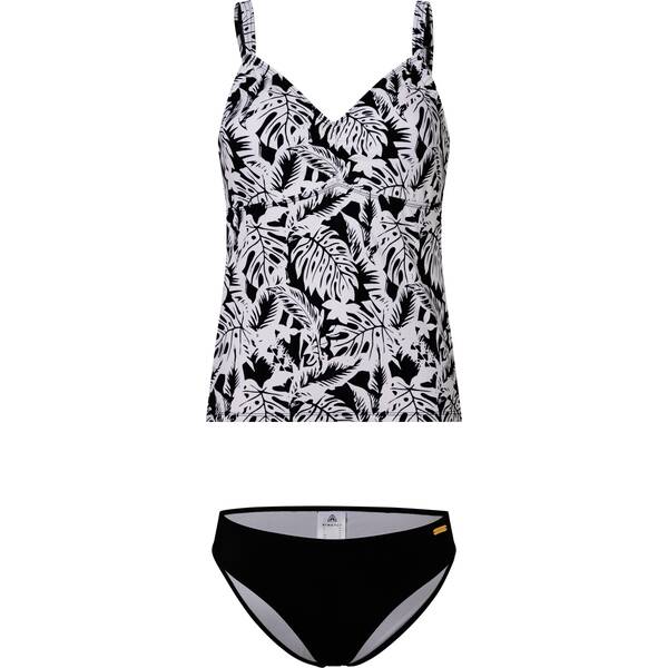 TCC-Sport - der Multisport Store - Tankini Oberteil Damen Zoggs Dark  Oriental X Back Tankini mit Doppelträgern und eingearbeiteten  Schaumstoff-Cups, schnelltrocknend, Größe 36