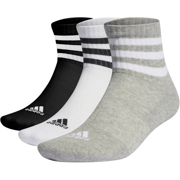 ADIDAS Herren Socken 3-Streifen Cushioned Sportswear Mid-Cut, 3 Paar