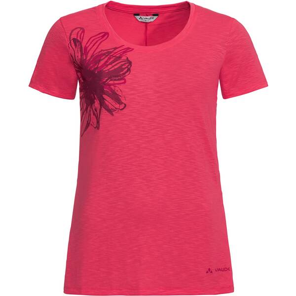VAUDE Damen Trainingsshirt Skomer Kurzarm › Rot  - Onlineshop Intersport