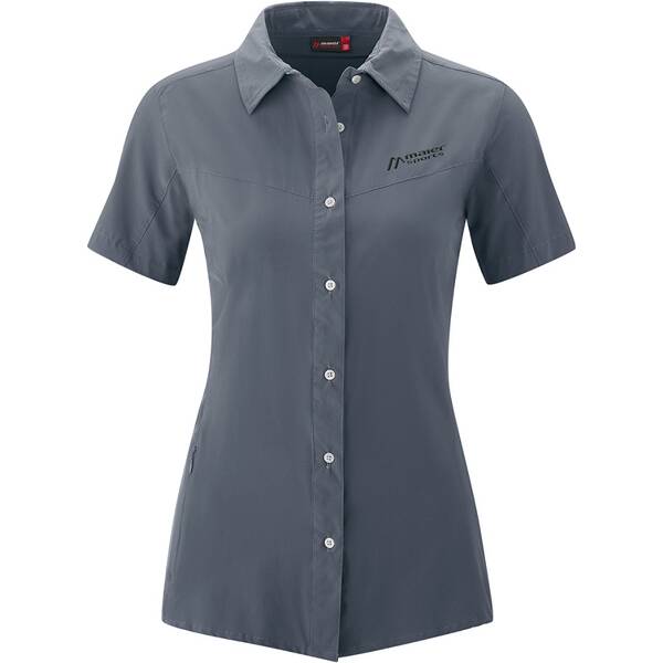 MAIER SPORTS Damen Bluse Sinnes Tec WS S Da Bluse 1 2 Arm el. › Grau  - Onlineshop Intersport