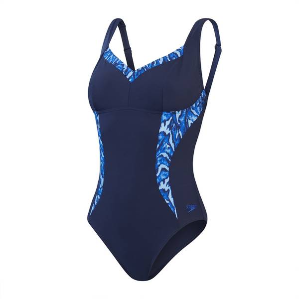 SPEEDO Damen Schwimmanzug SPDSCU PT LUNAELUSTRE 1PC AF NAVY/BLUE 