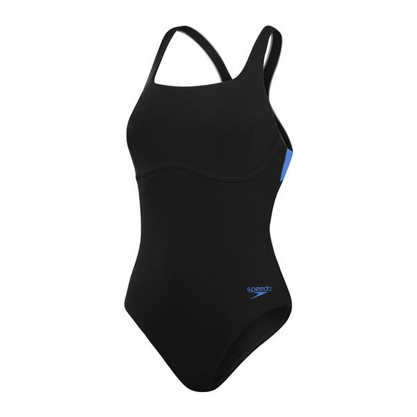 SPEEDO Damen Schwimmanzug SUPPORT BANDED 1PCE AF BLACK/BLUE