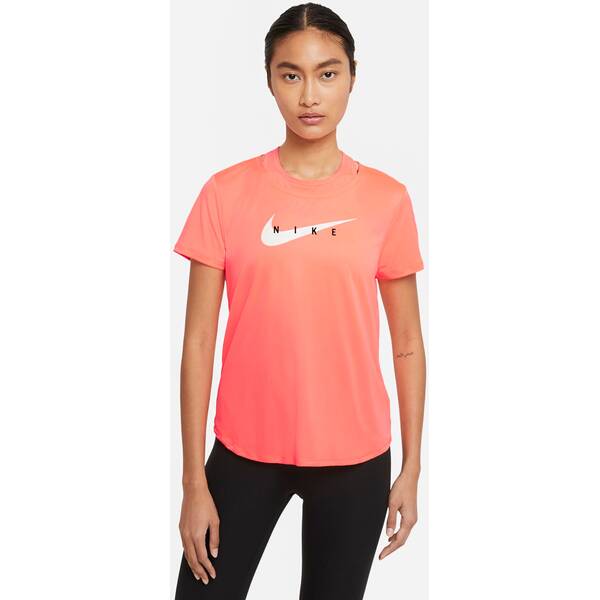 NIKE Damen Laufshirt Swoosh Run Kurzarm › Orange  - Onlineshop Intersport