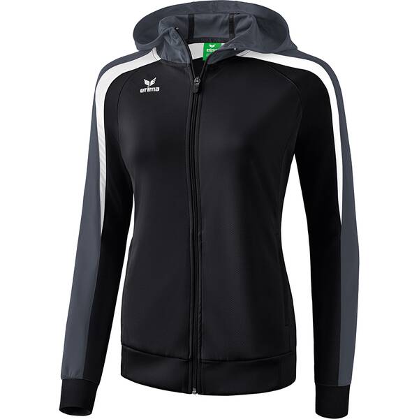 ERIMA Damen Liga 2.0 Trainingsjacke mit Kapuze › Schwarz  - Onlineshop Intersport