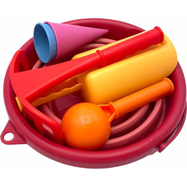 7in1 Sandspielzeug Set, (Sand Toys) Farbe: rot 000 -