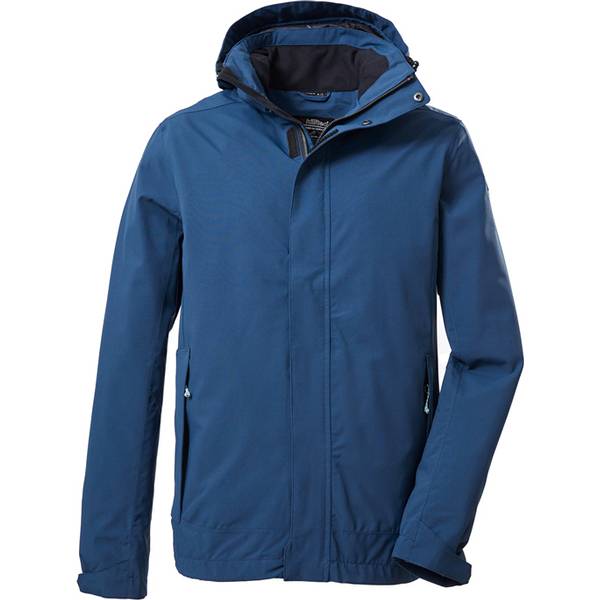 killtec Men's Functioneel jack met afritsbare capuchon - Xenios, dark navy, L, 23646-000
