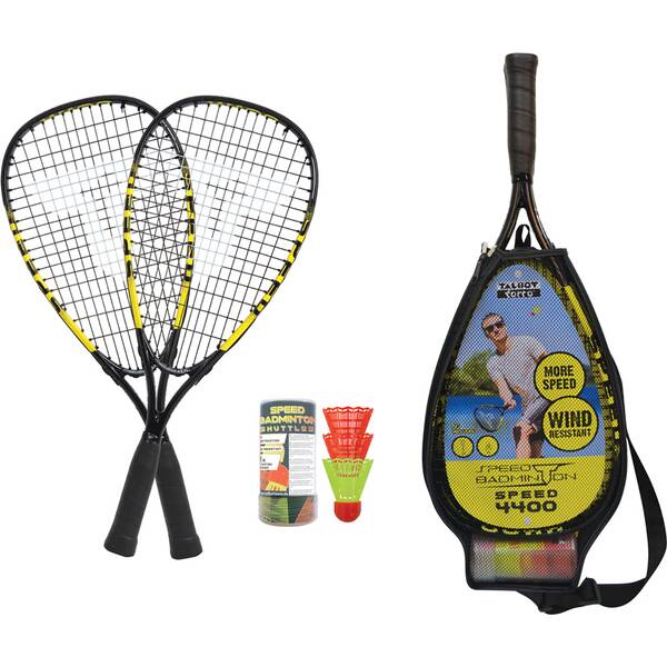 Speedbadminton Set SPEED 4400 im 3/4 Bag black/yellow, 000 -