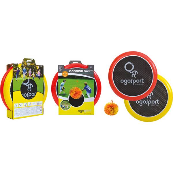 OGOSPORT Set, 2 Ogo Softdiscs (rot+ gelb) +1 OGO Ball 000 -