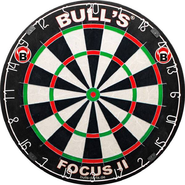 BULL'S Dartboard Focus II Bristle Dart Board