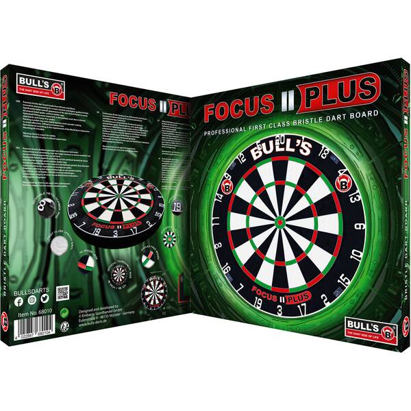 BULL'S Dartboard Focus II Plus Dart Board AN7759