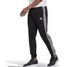 Vorschau: adidas Herren Essentials Fleece Tapered Elastic Cuff 3-Streifen Hose