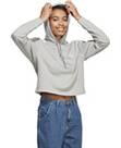 Vorschau: ADIDAS Damen Kapuzensweat Essentials 3-Streifen French Terry Crop