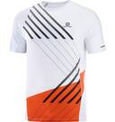 Vorschau: SALOMON Herren SENSE AERO SS TEE M WHITE/Fiery Red/BLAC