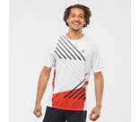 Vorschau: SALOMON Herren SENSE AERO SS TEE M WHITE/Fiery Red/BLAC