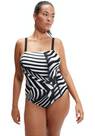 Vorschau: SPEEDO Damen Schwimmanzug SPDSCU AMRGLW PT 1PC AF BLACK/WHITE