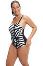 Vorschau: SPEEDO Damen Schwimmanzug SPDSCU AMRGLW PT 1PC AF BLACK/WHITE