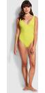 Vorschau: SEAFOLLY Damen Badeanzug Sea Dive Deep V Neck Maillot
