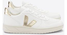 Vorschau: VEJA Herren Freizeitschuhe V-10 CHROMEFREE LEATHER EXTRA-WHITE_PLATINE