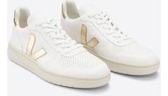 Vorschau: VEJA Herren Freizeitschuhe V-10 CHROMEFREE LEATHER EXTRA-WHITE_PLATINE