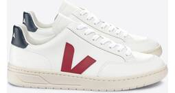 Vorschau: VEJA Herren Freizeitschuhe V-12 LEATHER EXTRA-WHITE_MARSALA_NAUTICO