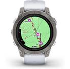 Vorschau: GARMIN EPIX™ PRO (GEN 2) - SAPPHIRE EDITION 47MM Steinweiss/Titanium Titan mit QuickFit®-Silikon-Arm