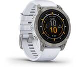 Vorschau: GARMIN EPIX™ PRO (GEN 2) - SAPPHIRE EDITION 47MM Steinweiss/Titanium Titan mit QuickFit®-Silikon-Arm