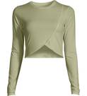 Vorschau: CASALL Damen Shirt Overlap Crop Long Sleeve