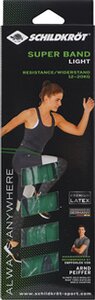 SCHILDKRÖT FITNESS Schildkröt Super Band Light, Premium Widerstandsbänder mit 12-20kg Widerstand, 21mm Breite, Grün, vielseitiges Mini-Fitnessstudio für zu Hause und unterwegs, 960226