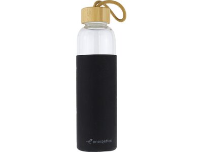 ENERGETICS Trinkbehälter Ux.-Trinkflasche Glass Bottle Bamboo II Schwarz