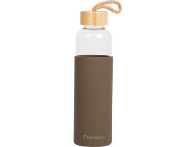 ENERGETICS Trinkbehälter Ux.-Trinkflasche Glass Bottle Bamboo II Braun