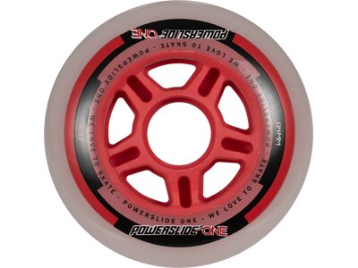 POWERSLIDE Inlineskates-Rollen-Set One Wheels 84mm Rot