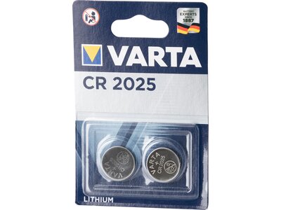 VARTA Batterie Knopfzelle CR 2025 Blister 2 Weiß