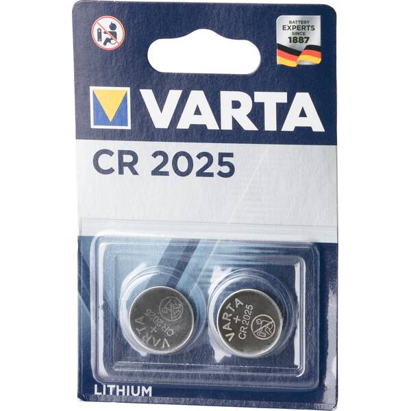 VARTA Batterie Knopfzelle CR 2025 Blister 2