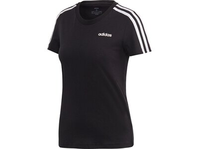 ADIDAS Damen T-Shirt Essentials 3-Streifen Schwarz