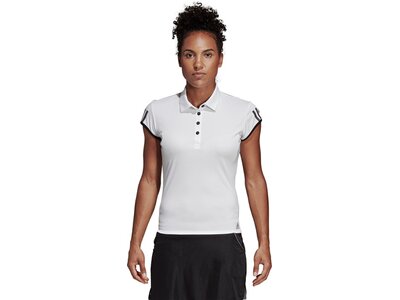 ADIDAS Damen Club 3-Streifen Poloshirt Weiß