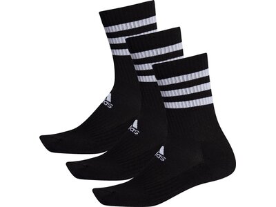 adidas 3-Streifen Cushioned Crew Socken, 3 Paar Schwarz