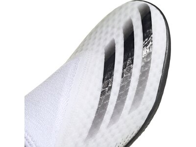 adidas Herren X Ghosted.3 Laceless TF Fußballschuh Weiß